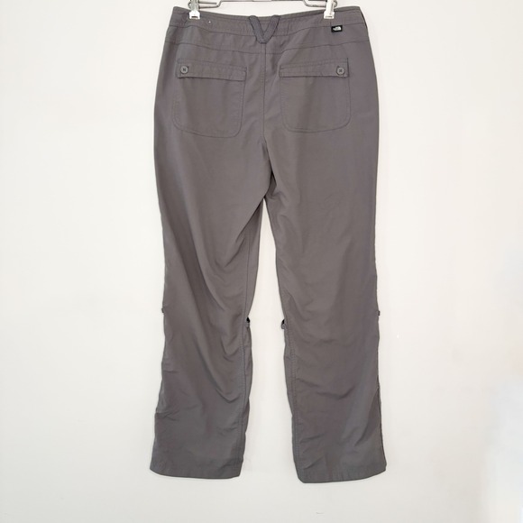 The North Face Women Gray Convertible Cargo Pants Size 8 Roll-Up Hiking Outdoor - Picture 2 of 15